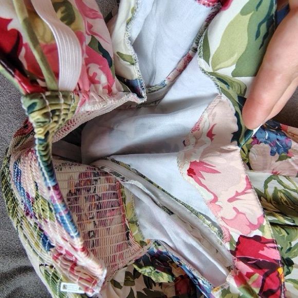 Vtg Moda Int’l Floral Midi Dress Women 10 Corset Ruched Off The Shoulder Prom - Picture 10 of 16